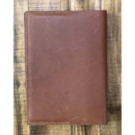 Handcrafted Leather Journal Cover 8.5" x 6." Genuine Cowhide