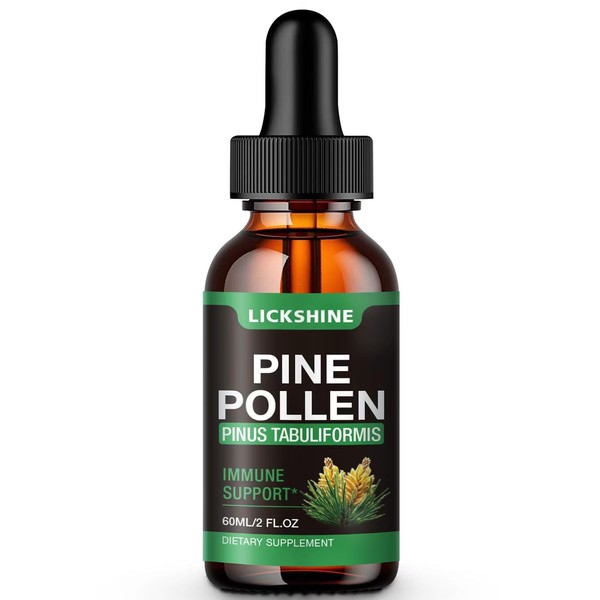 lickshine 1 Pack Pine Pollen Tincture - Organic Pine Pollen