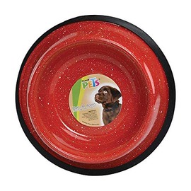 Fancy Pets Plato de Acero Jaspeado para Perro de 32 Onzas y/o 907 Gramos