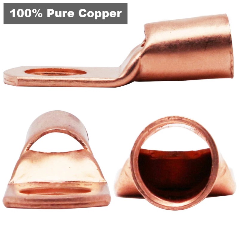 Kuzavtye 240Pcs Battery Cable Lugs Eyelets Copper Ring Terminals Welding