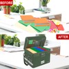 DocSafe Fireproof Document Box with Lock,File Storage Organizer with Mesh