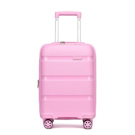Kono Carry On Luggage 20 Inch Expandable 22x14x9 Airline Approved Hard Shell Travel Trolley 4 Spinner Wheels Lightweight Polypropylene Suitcase with TSA Lock, Pink