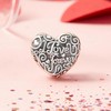 NINGAN 925 Sterling Silver Charm, Heart Shaped Pendant Bead, Angel
