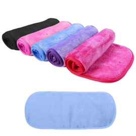 5 Piezas Paño Desmaquillante Facial Toalla de Limpieza de Microfibra Reutilizable,Toallitas Almohadillas Desmaquillantes