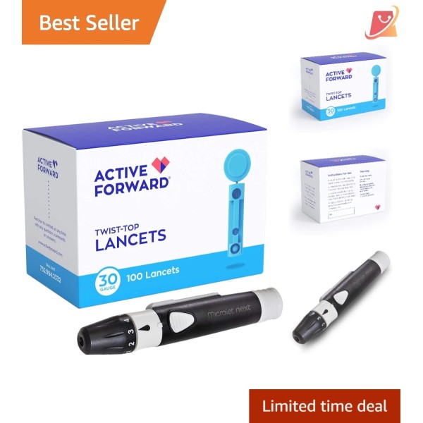 Lancing Device and Lancets Blood Lancing Device Kit 100 Lancets