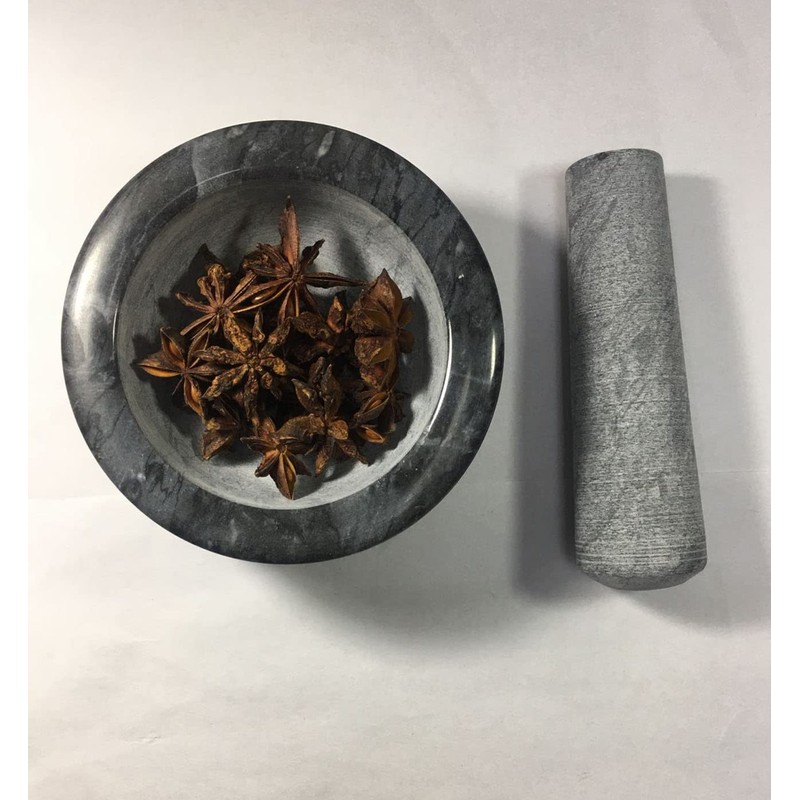 Granite Replacement Pestle,Only Pestle [Mortar is not Included] Dark Gray