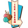 ICE Cream 4 16" Concession Decal Sign cart Trailer Stand