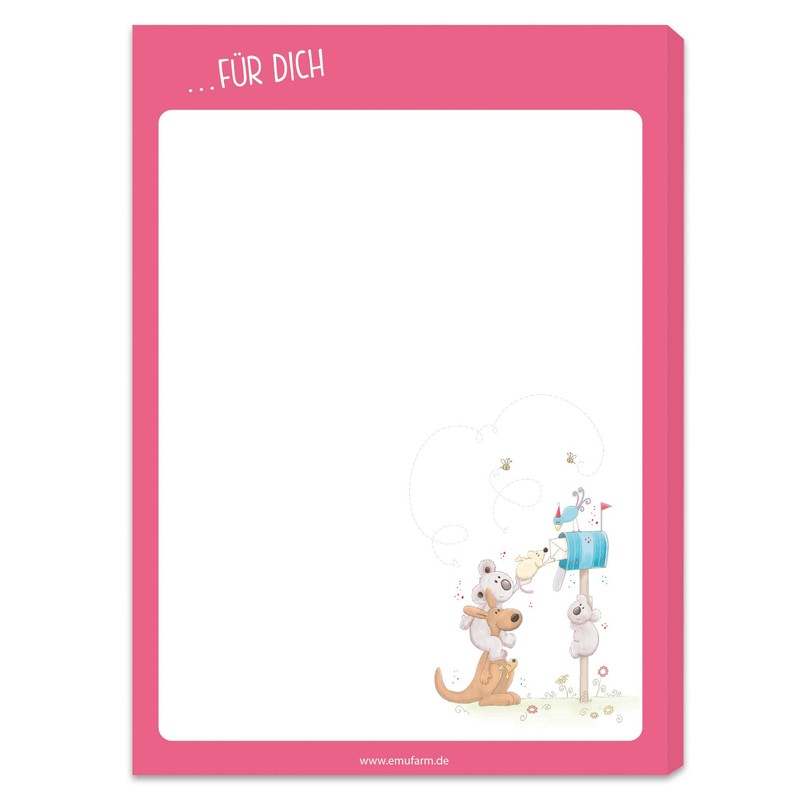 6 notepads DIN A6 with 50 sheets printed on one