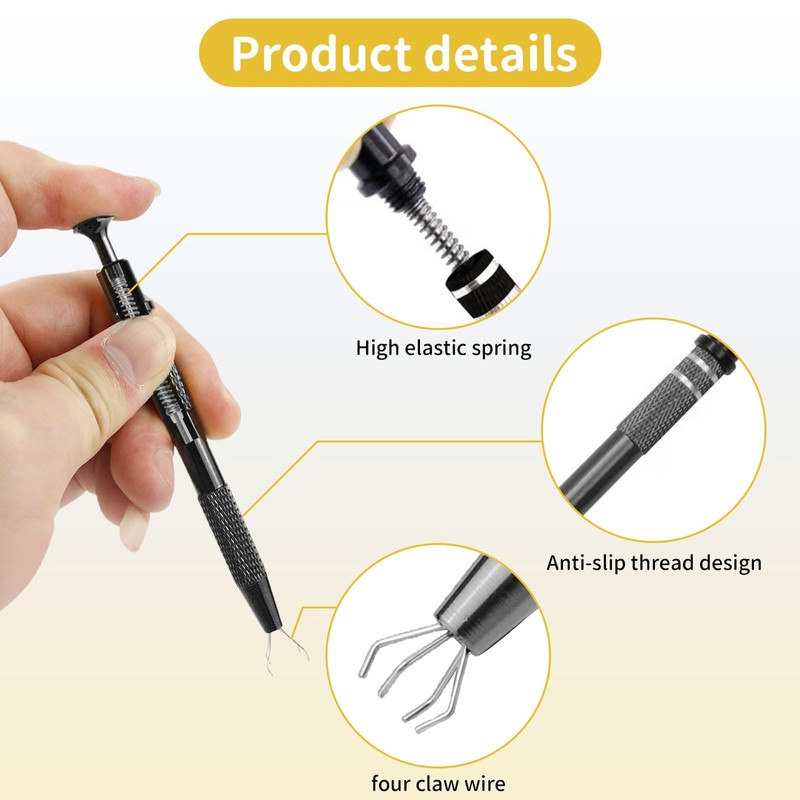 Debbery 3 Pack Piercing Ball Grabber, 12cm Piercing Ball Screw