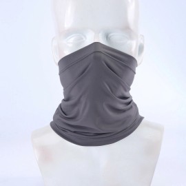 Unbranded Face Mask Windproof Summer Neck Gaiter Women Men Tube Bandana Scarf Sun Shield - Gray