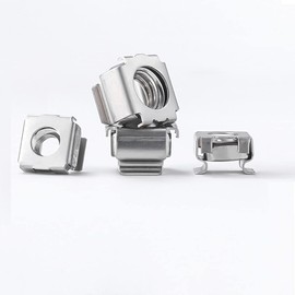 BOZONLI M6 Cage Nuts, Stainless Steel Captive Nuts, Mounting Cage Nuts for Server Rack & Cabinet