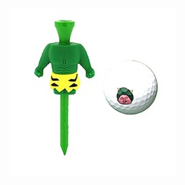 Hokushin Toeki TB1314 Golf Tee & Ball Green Demon Tee, 1 Ball, 1 Ball Set