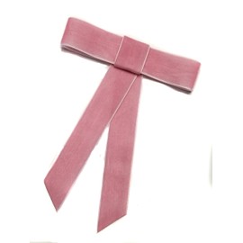 EmilyRose Couture Large Velvet Hair Bow Collection (Alligator Clip, Dusty Rose)