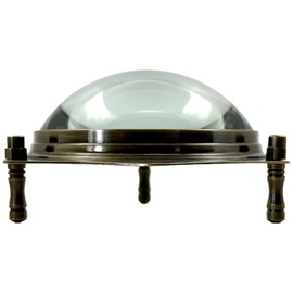 Hapton House - Lupa de computadora de latón envejecido, latón macizo, aumento 5x, decoración del hogar, lectura de impresión fina, colección de sellos y monedas, estilo náutico