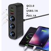 Kfz-Ladegerät Zigarettenanzünder Splitter 120 W Adapter Zigarettenanzünder mit 3 USB-Anschlüssen