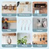 vsshe 14PCS 2Inch Screw-in Wall Hooks, Black Plastic Coated Cup