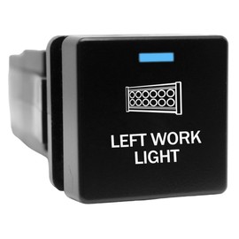 12V 3A ON-Off Push Button Switch Left Work Light for Isuzu DMAX D-Max (09/2020~) MUX MU-X (07/2021~) Mazda BT50 BT-50 (10/2020~) 3rd Gen. Light Blue White