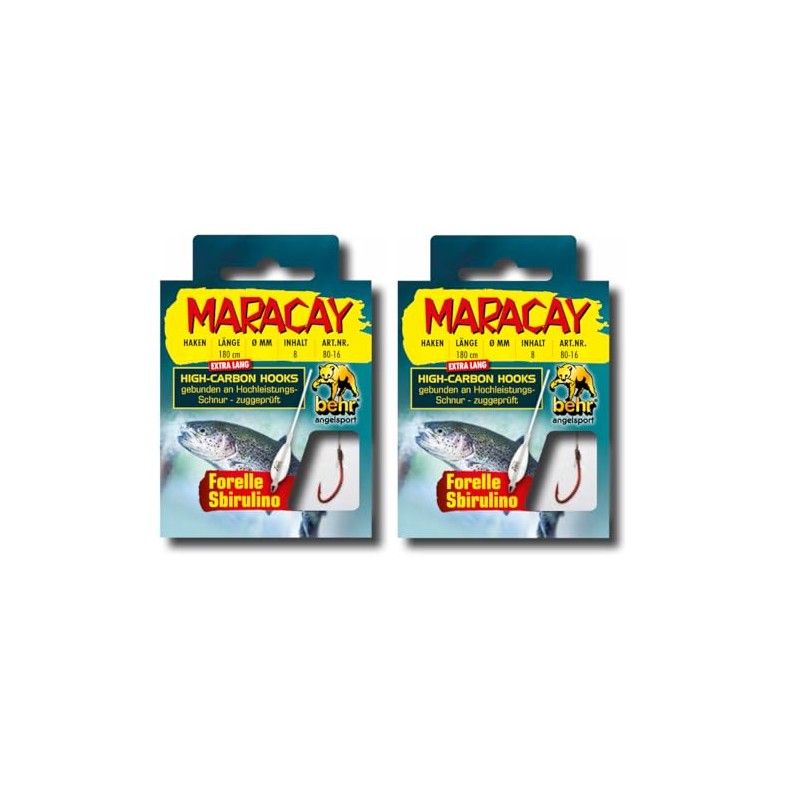 Set: 2 packs of Behr tied trout hooks (16 pieces)