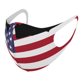 [スマコレ] デザイン マスク ２枚セット ポリエステル 洗える 布マスク 男女兼用 011696 アメリカ 国旗