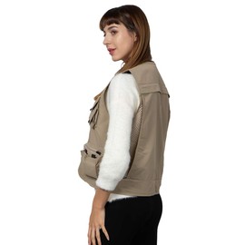 Ziker Women Mesh Breathable Outdoor Quick Dry Safair Cargo Fishing Travel Vest with Multiple Pockets