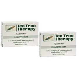 Tea Tree Therapy Vegetable Base Bar Soap, Eucalyptus, 2 count
