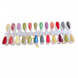 Acycoin2A 480PCS Almond Shape Nails Practice False Nail Tips for Professional Nail Gel Polish Samples Board Display Book Chart Nail art Salon