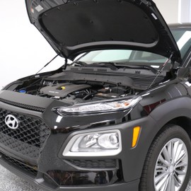 Redline Tuning 21-14008-02 Hood Quicklift Plus System Compatible with Hyundai Kona 2018-2023 (All Black Components)