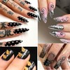 3 Boxes Goth Punk Nail Charms Metal Rivet Studs and