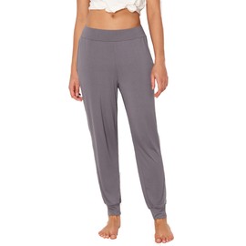 GYS Bamboo Viscose Women Pajama Pants Soft and Comfy Jogger Sleep Bottoms with Pockets, Reddish Grey, Medium