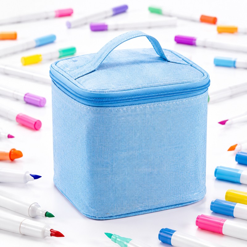 Marker Pen Case for Art Supplies – Large Capacity Zipper