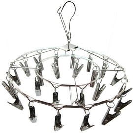 Grow1 Metal Drying Rack 24 Clips, Hanging Plant Dryer, Herb Drying Rack Hanging for Plants, Herbs, Flowers, Grow Room Herb Dryer, Multi Clip Hanger for Drying Herbs
