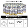 Yellow and Blue Floral Tablecloth Round 60 Inch Farmhouse Boho
