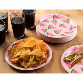 Watermelon Party Supplies, 9 Inch Paper Plates (9 in., 80 Pack)