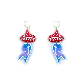 Vintage Mushroom Earrings Acrylic Cute Tiny Dancer Beautiful Legs Ballet Earrings for Women Fashion Jewelry Accessories Charms