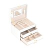 3 Tiers PU Leather Jewelry Storage Case Display Box Holder