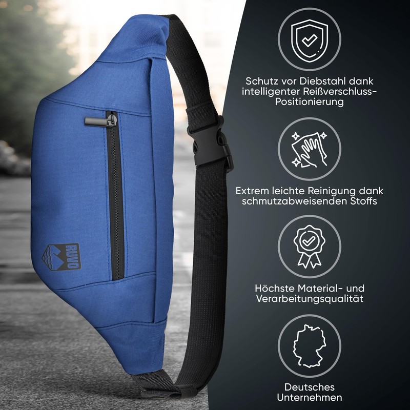 RUVO Bum Bag Men and Women | Anti-Theft Bum Bag