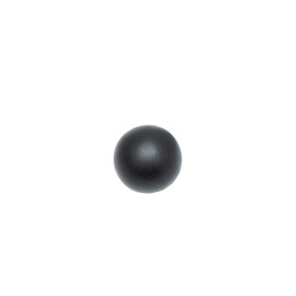 Gardinia Ball 2 x End Pieces, Metal, Matt Black, for Curtain Technique Diameter 16 mm
