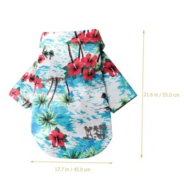 CORHAD 2pcs Tropical Theme Pet Shirts for Dogs and Cats Apparel Lightweight and Breathable Fashionable Pet Clothing for Beach Pool Parties Comfortable and Stylish Pineapple and