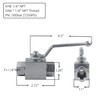 High Pressure Hydraulic Valve KHB 1/4'' NPT, Shut-Off 2 Way