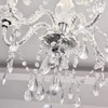 PAPAYA Plug-in 5 Light Crystal Hanging Pendant Lights Acrylic Chandelier