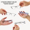 EYECEDAR 5 Pack Quality Reading Glasses Men Metal Half Frame
