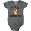 Otterly Adorable Baby Bodysuit Funny Sarcastic Cute Otter Graphic Jumper