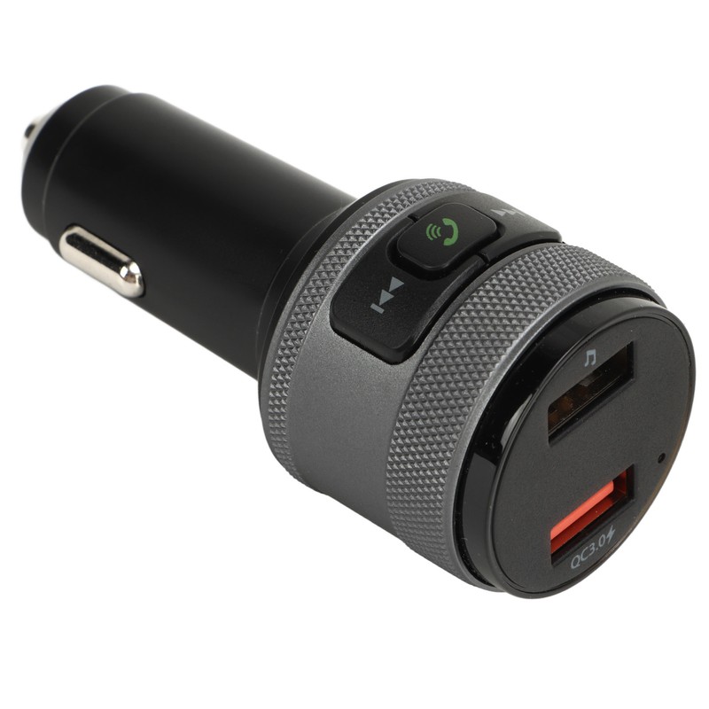 Bluetooth FM Transmitter QC3.0 Fast Charging CVC Noise Cancellation Handsfree