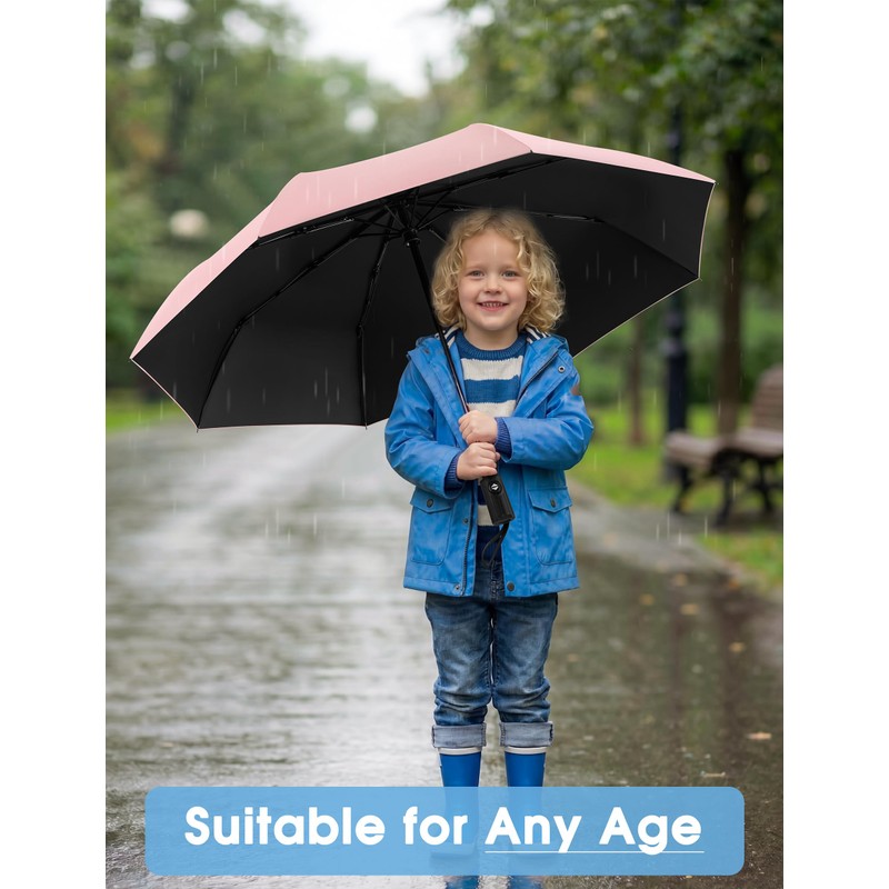 Yoobure Compact Travel Umbrella - Windproof Umbrellas for Rain, Small