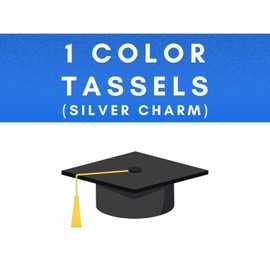 Class Act Graduation Graduation Tassel - Silver Charm - 1 Color, 2023, Light Blue