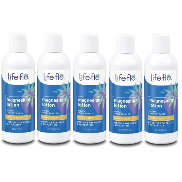 Life-Flo Magnesium Lotion - 8 oz (Pack of 5)