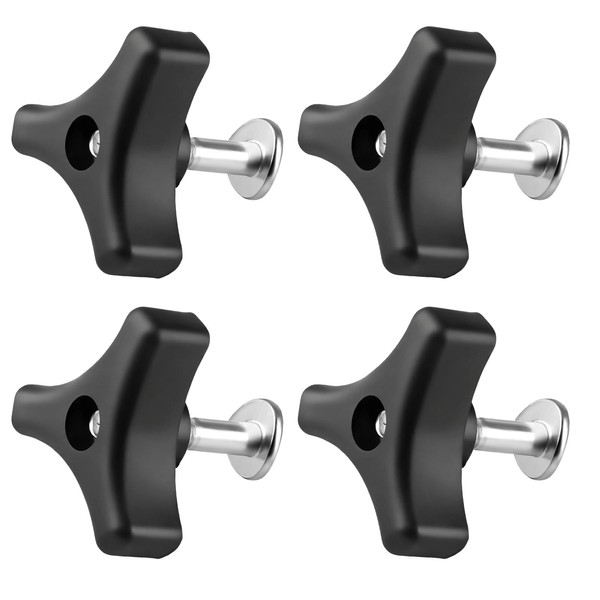 Arvoni 4Pcs Lawn Mower Handle Bolts, Universal Lawnmowers Handle Wing