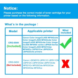 LCL Compatible Toner 054 054H CRG-054 CRG-054H 3026C002 (1 Magenta) Replacement for Canon i-SENSYS LBP621cw 623cw MF643CDW MF645CX MF640C MF641CW MF642CDW MF643CDW MF643CDW MF643CDW MF644 44CDW 4CDW