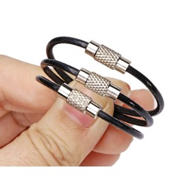 Mini Skater Brand 12Pcs 4 Inches Wire Keychain Cable 2mm Nylon Coated Stainless Steel Key Ring Loop for Hanging Luggage Tags or ID Tags