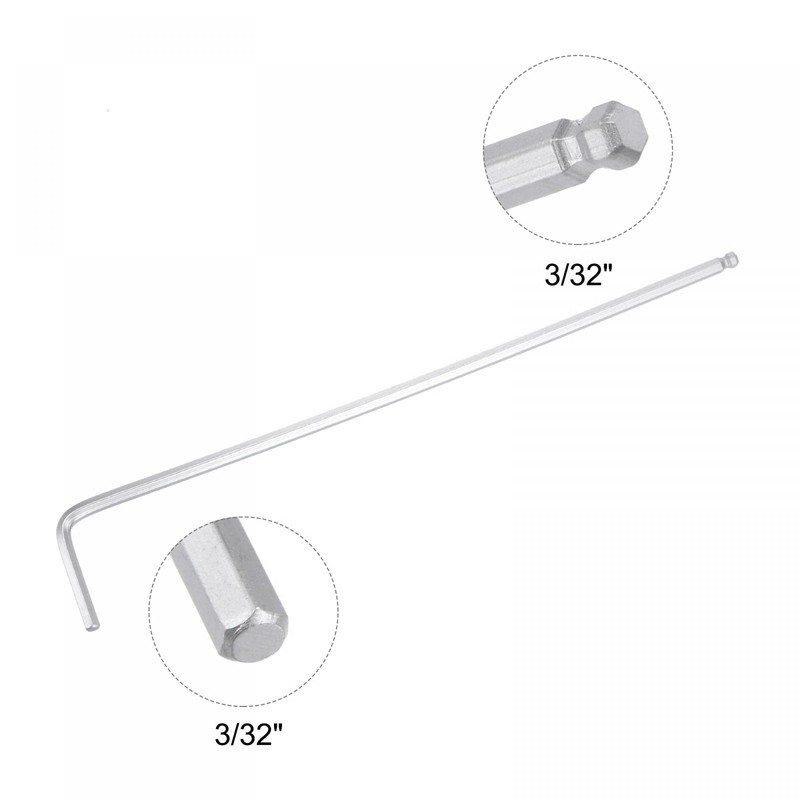 sourcing map 3/32" Ball End Hex Key Wrench, L Shaped